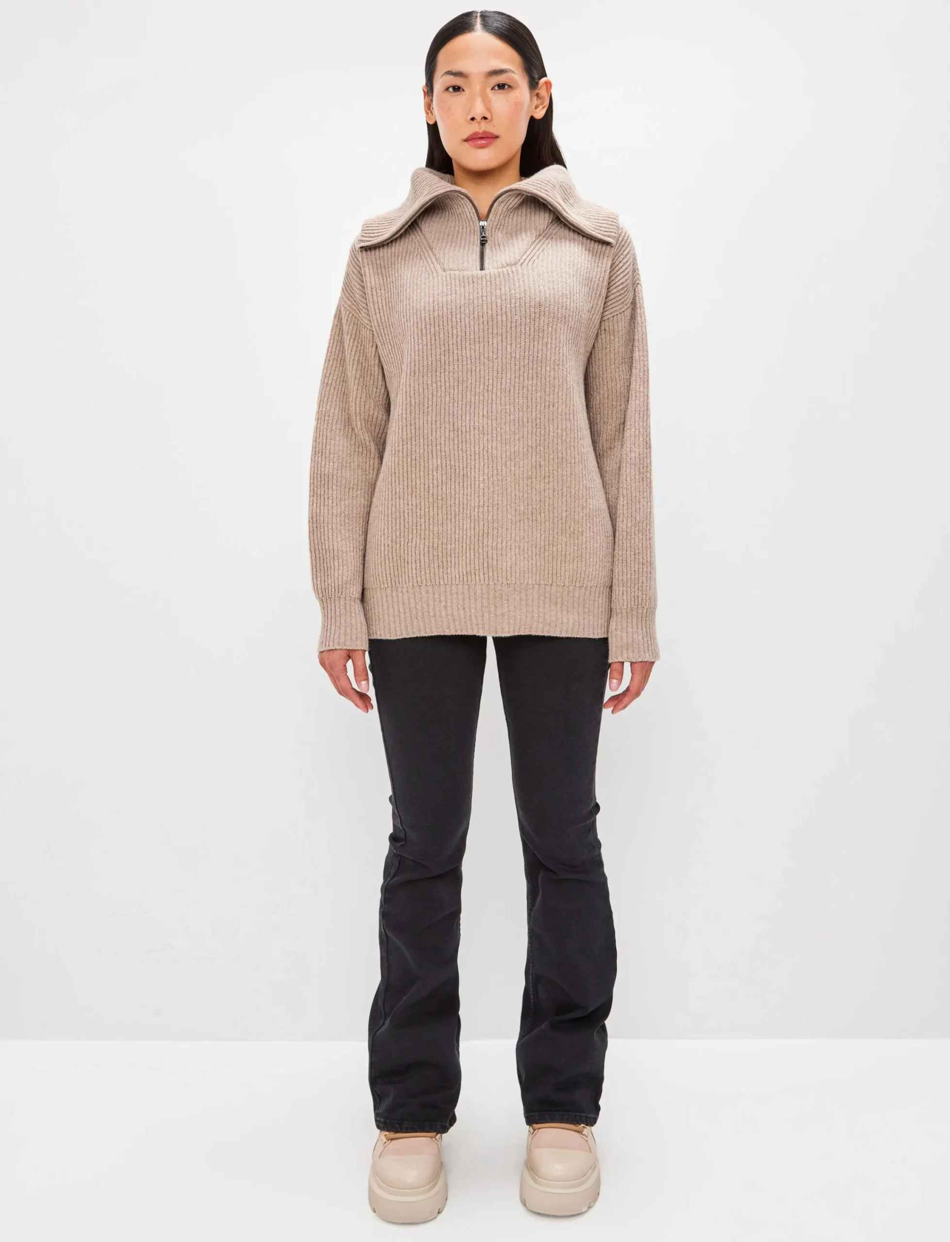 8848 Altitude Klader|Bessie W Wool Sweat - Beige