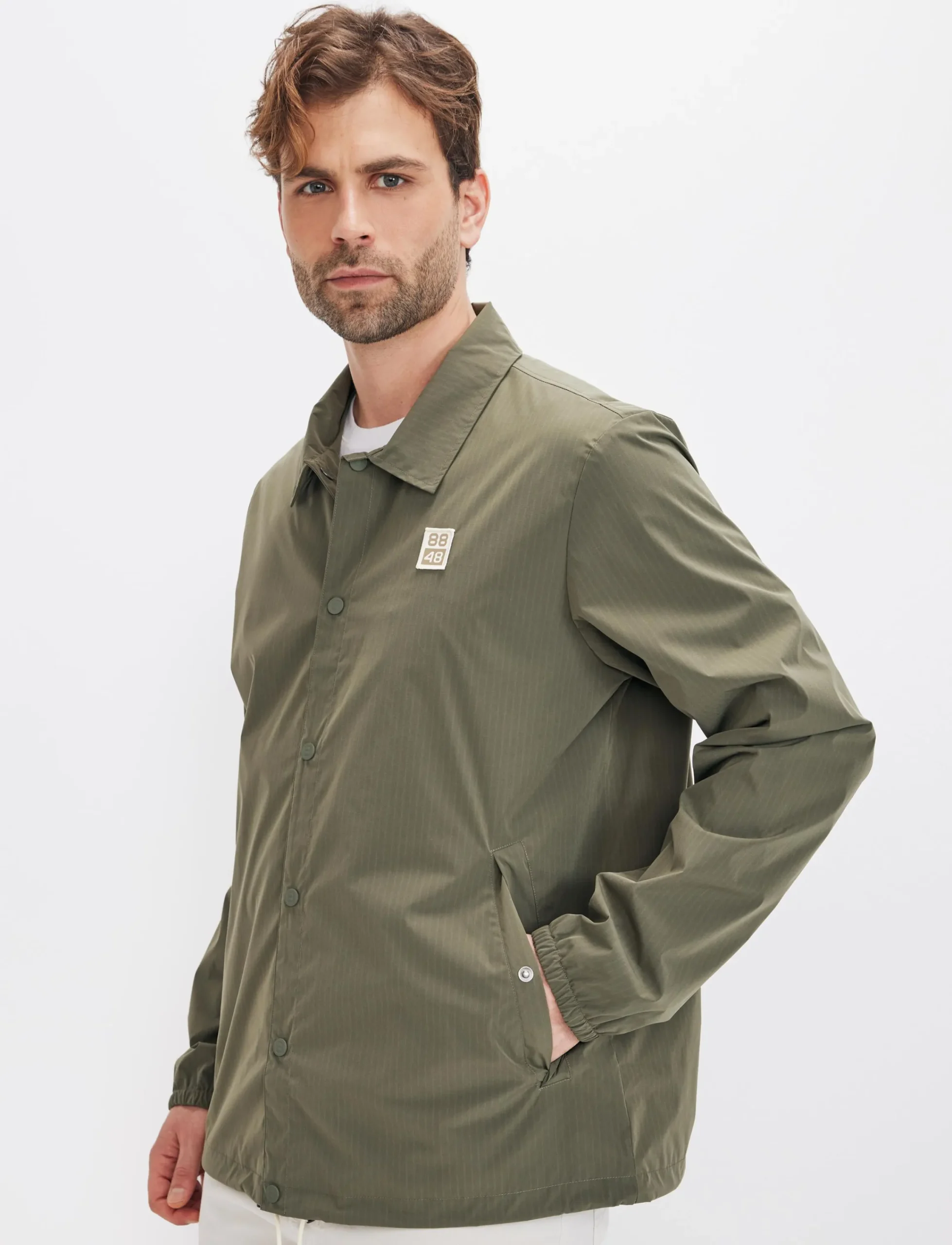 8848 Altitude Klader|Coach Jacket - Army Green