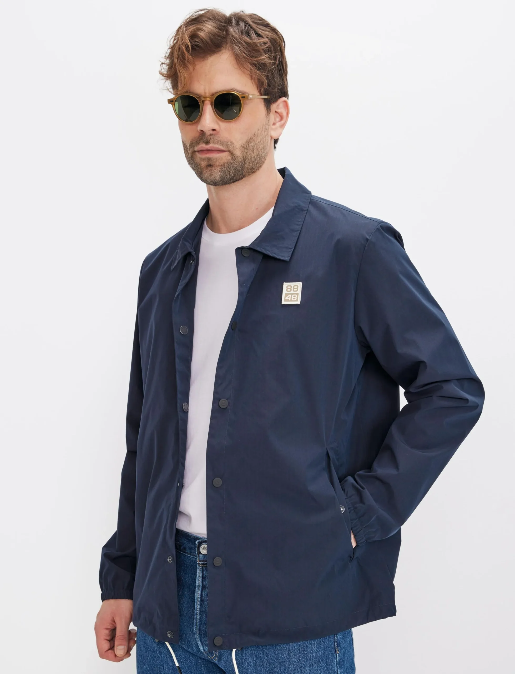 8848 Altitude Klader|Coach Jacket - Navy
