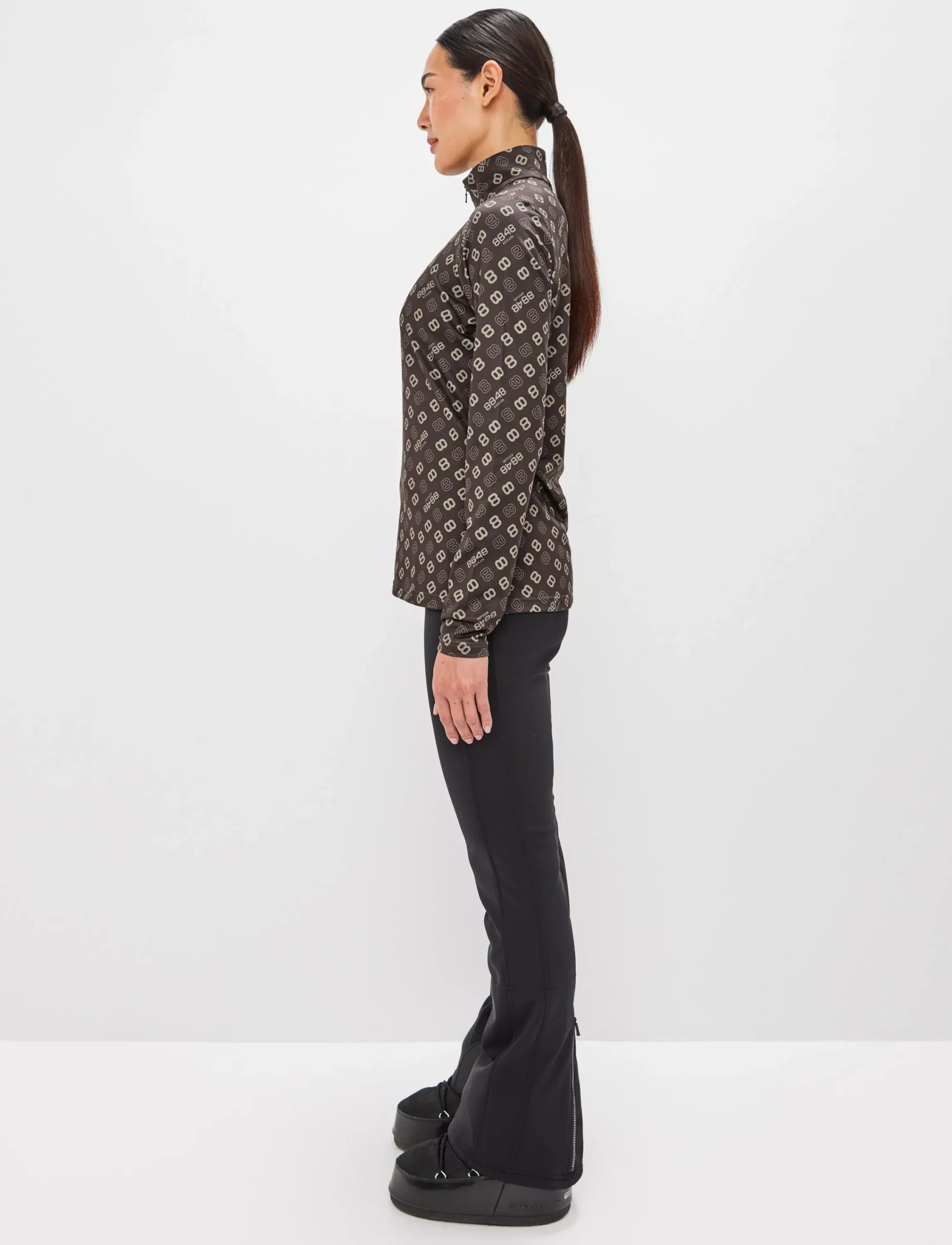8848 Altitude Klader|Monogram W 1/2 Zip - Coffea