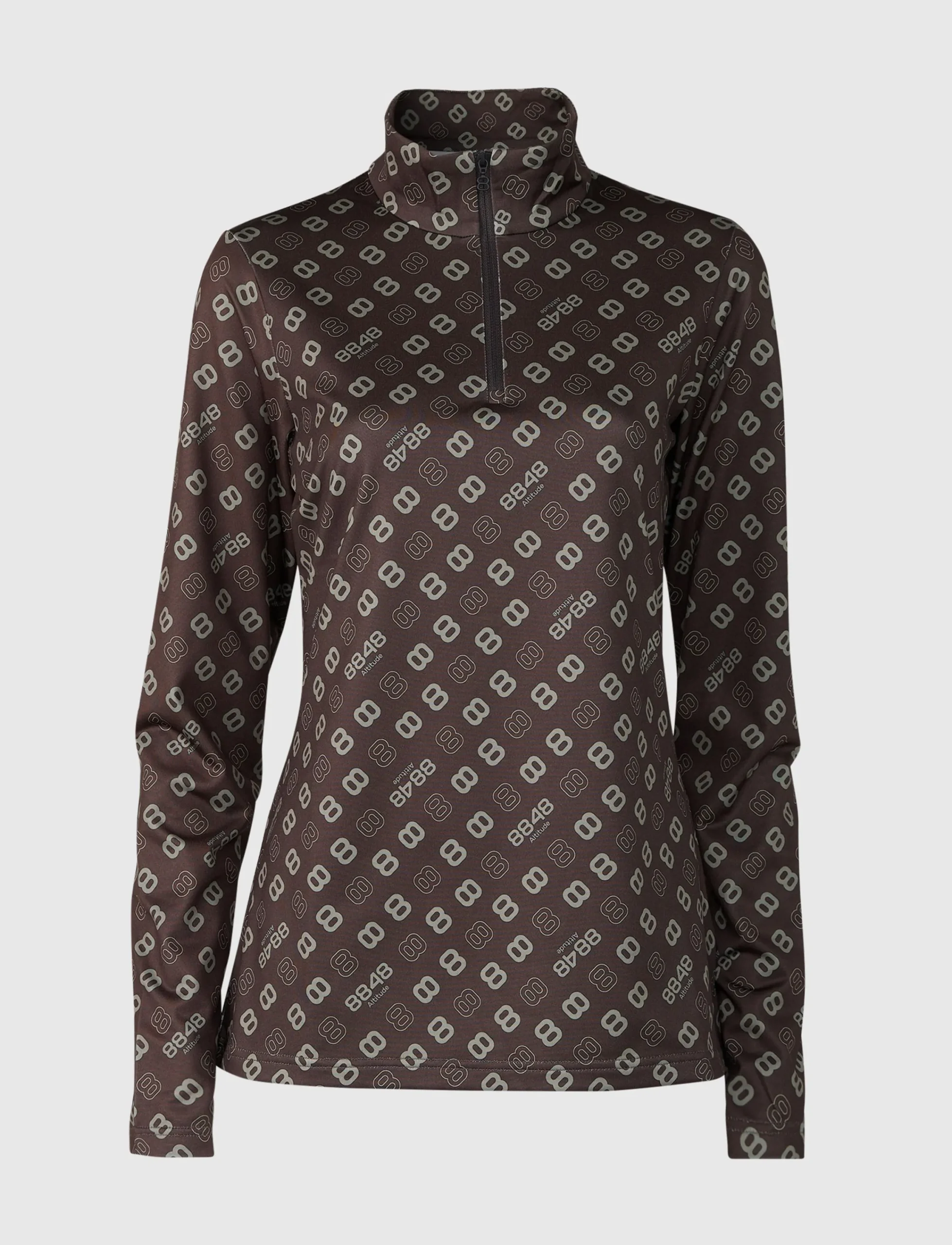 8848 Altitude Skidkläder|Monogram W 1/2 Zip - Coffea