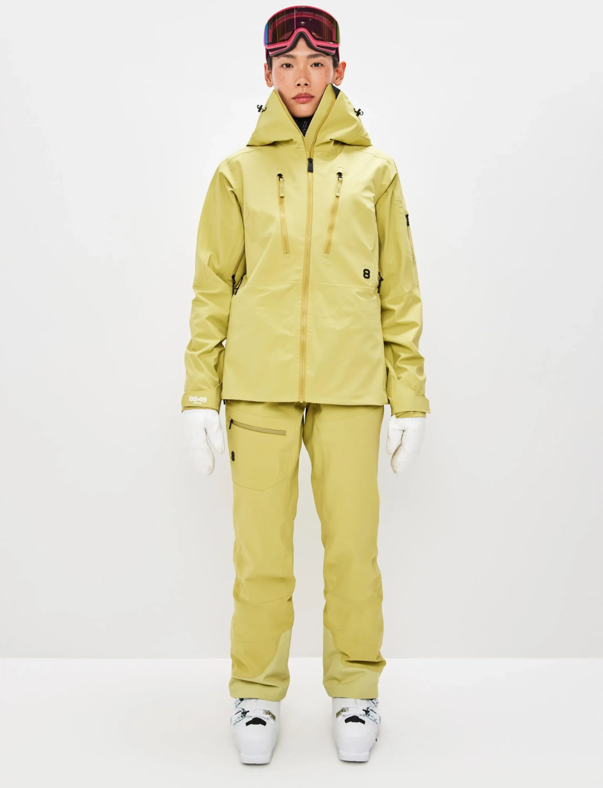 8848 Altitude Skidkläder|Pow 3.0 W Shell Jacket - Flax Yellow
