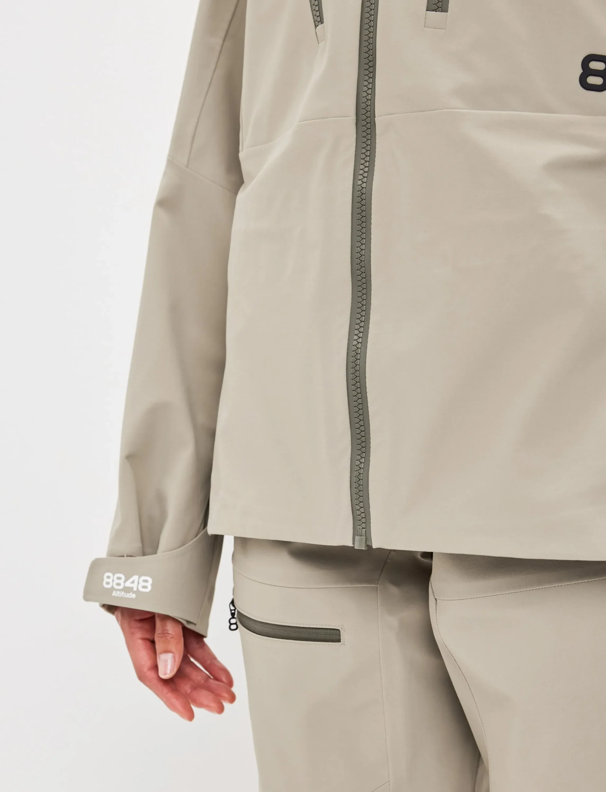 8848 Altitude Skidkläder|Pow 3.0 W Shell Jacket - Lt Fallen Rock