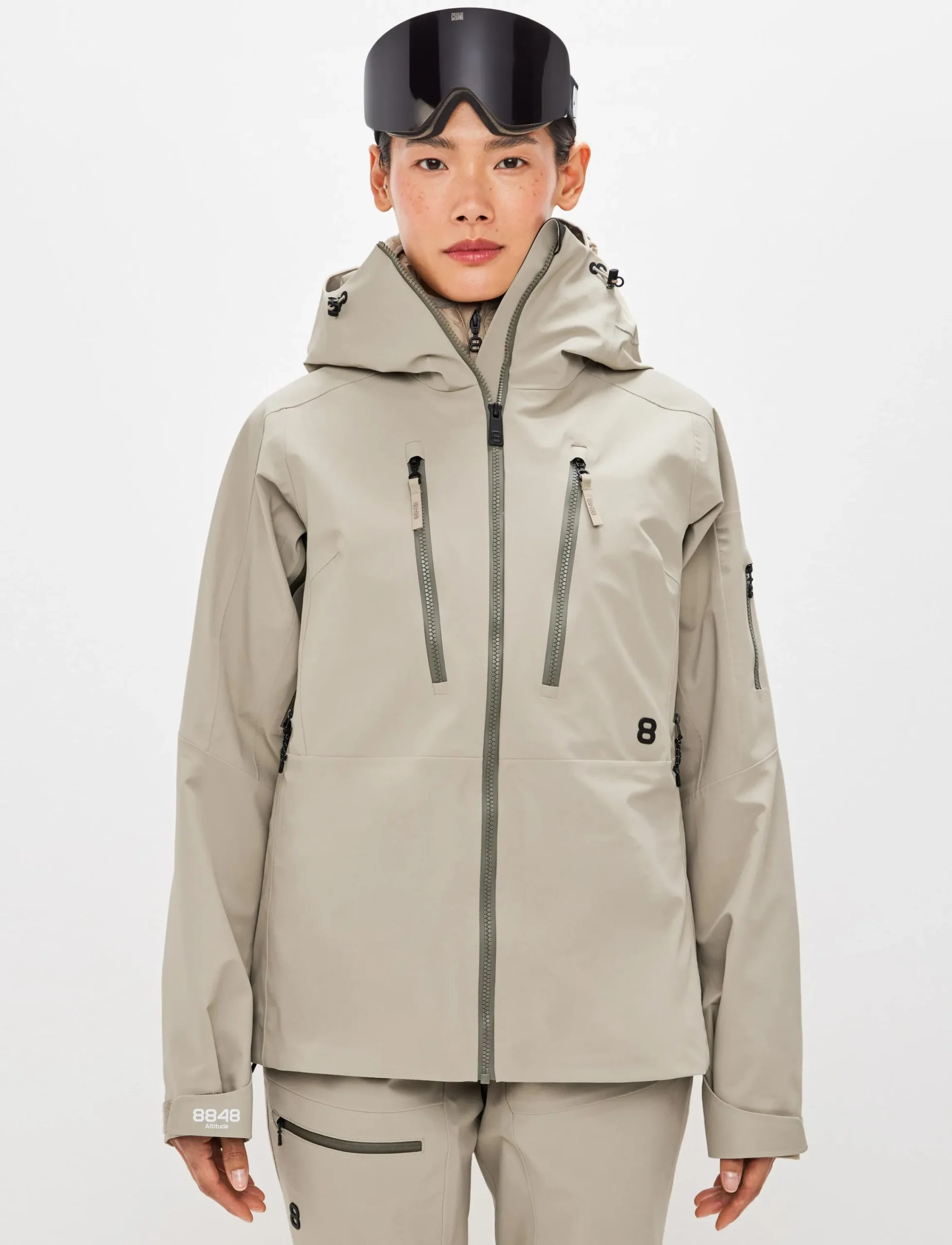 8848 Altitude Klader|Pow 3.0 W Shell Jacket - Lt Fallen Rock