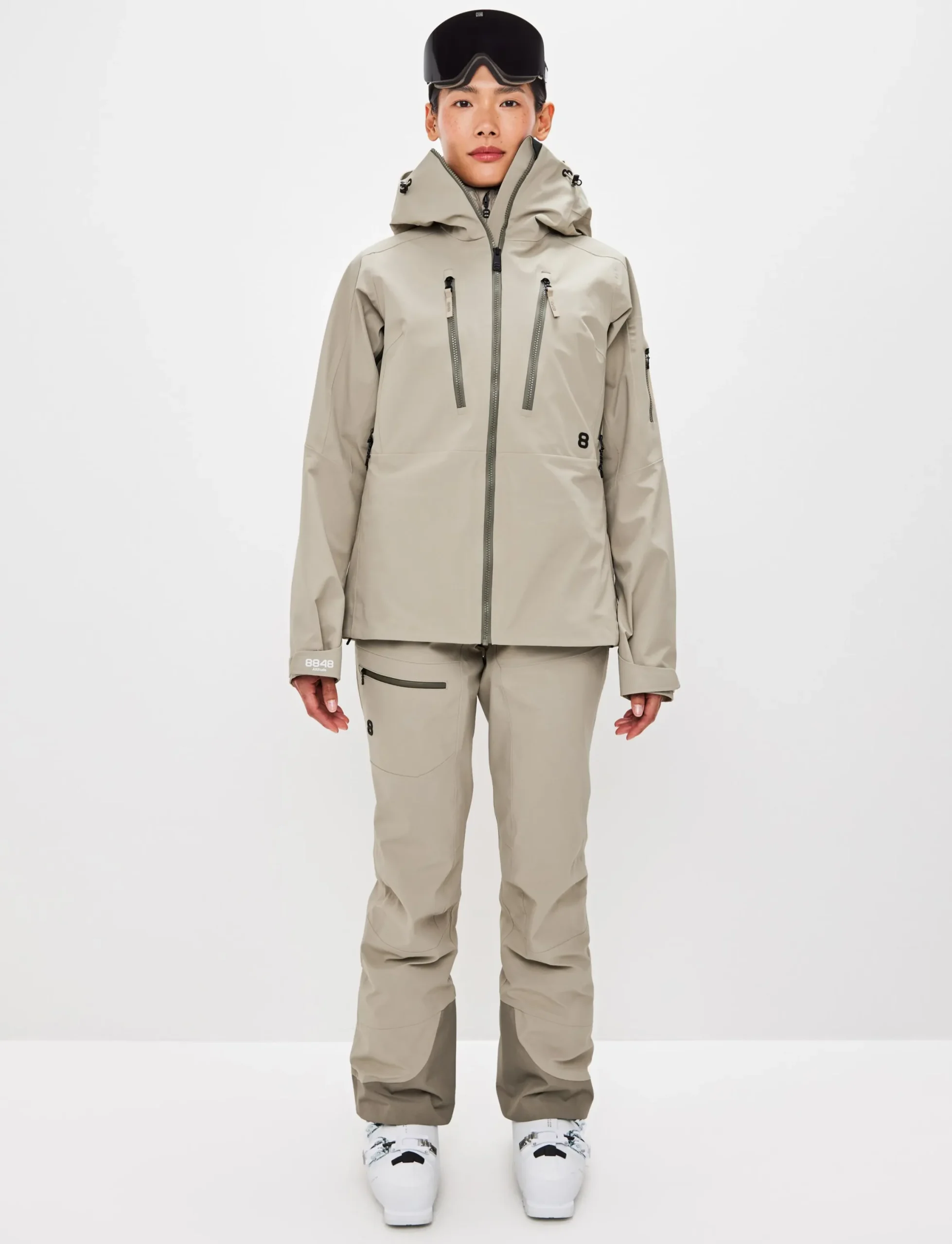 8848 Altitude Klader|Pow 3.0 W Shell Jacket - Lt Fallen Rock