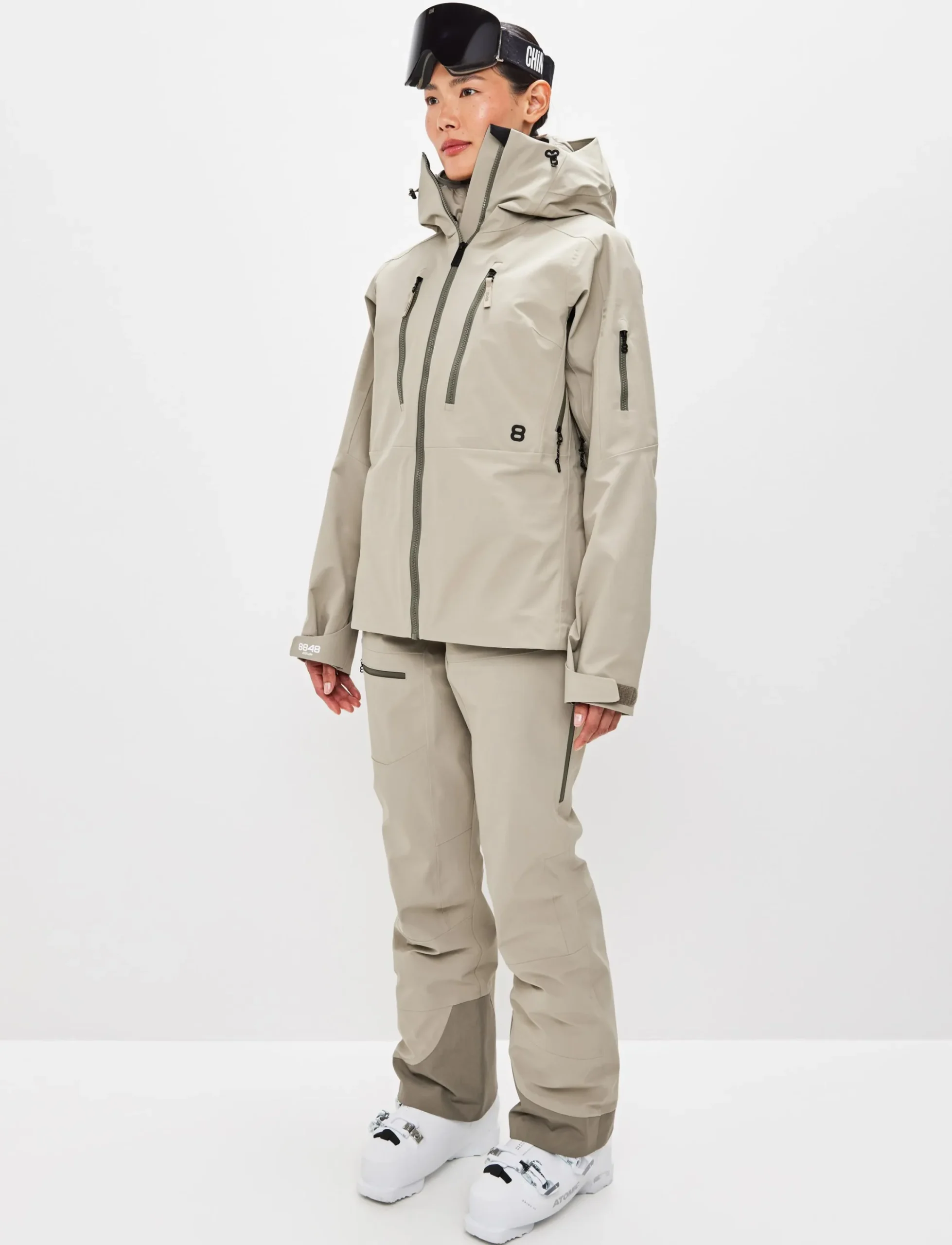 8848 Altitude Klader|Pow 3.0 W Shell Jacket - Lt Fallen Rock
