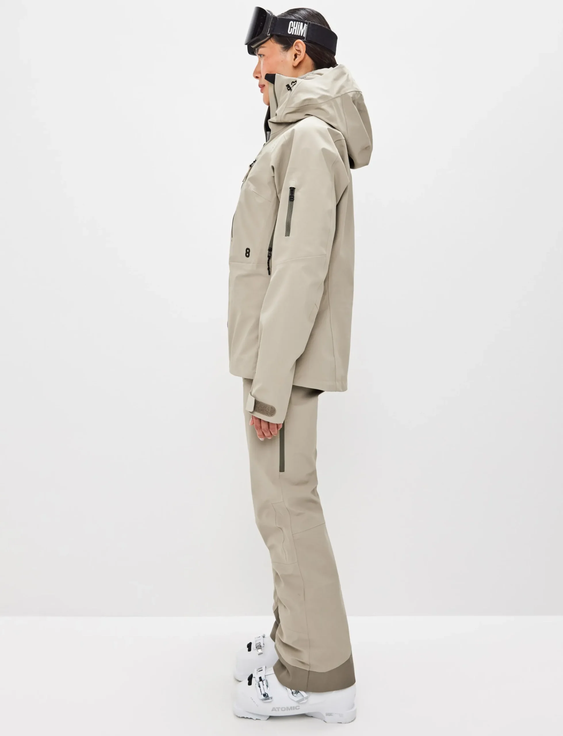 8848 Altitude Klader|Pow 3.0 W Shell Jacket - Lt Fallen Rock