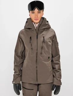 8848 Altitude Skidkläder|Pow 3.0 W Shell Jacket - Pale Brown