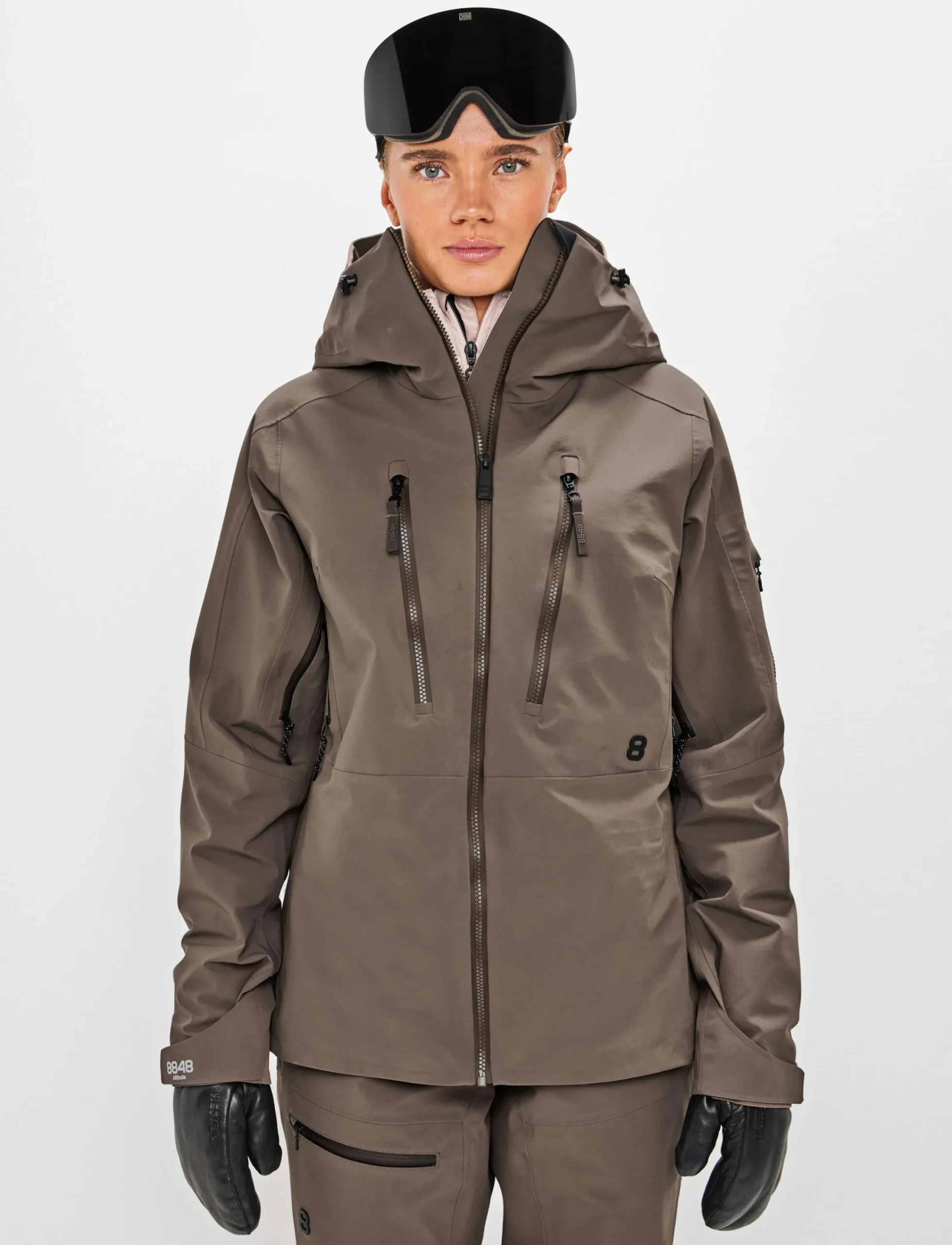 8848 Altitude Skidkläder|Pow 3.0 W Shell Jacket - Pale Brown