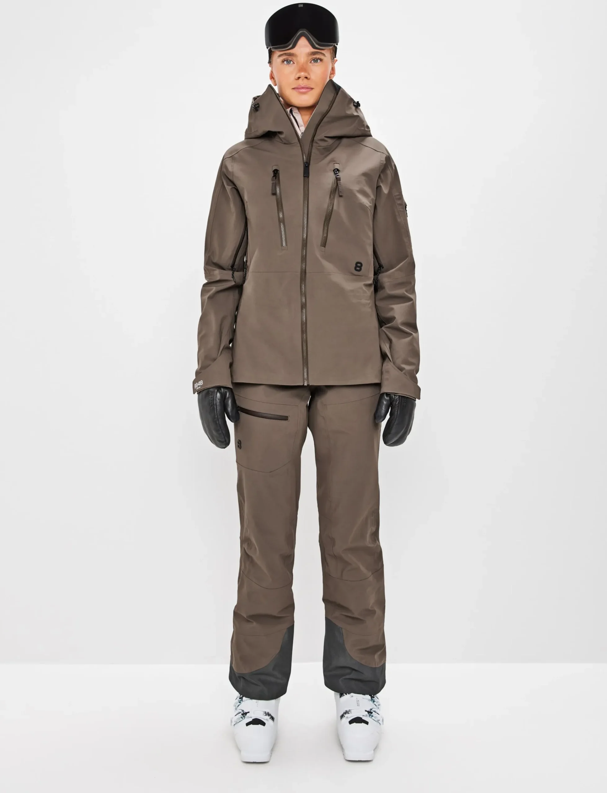 8848 Altitude Skidkläder|Pow 3.0 W Shell Jacket - Pale Brown