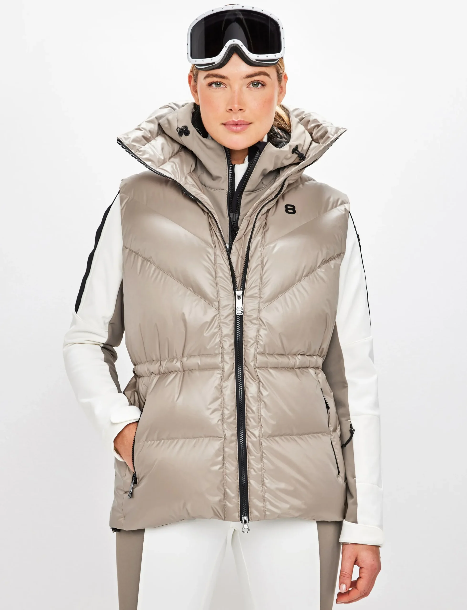 8848 Altitude Klader|Shacci W Down Vest - Lt Fallen Rock